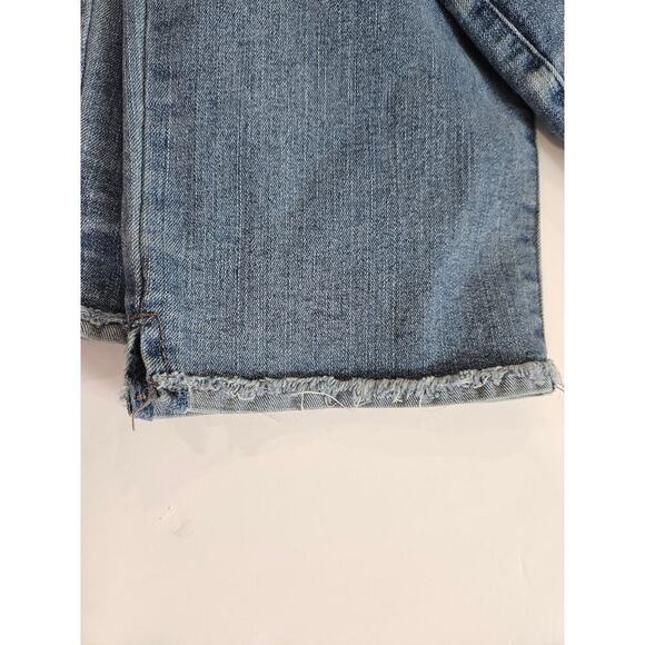 Democracy Light Denim Crop Rough Hem Size 16 - Picture 2 of 8